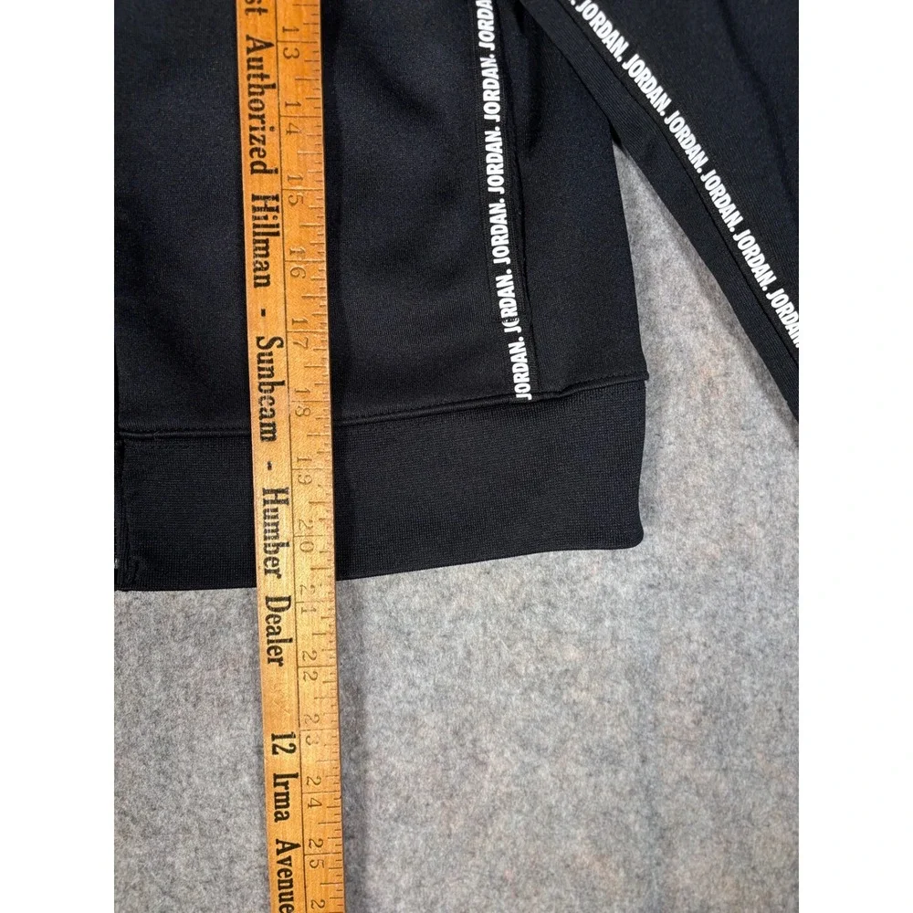 Jordan Track Jacket Boys Medium Black Jumpman Taped Sleeve Full Zip A291-023
